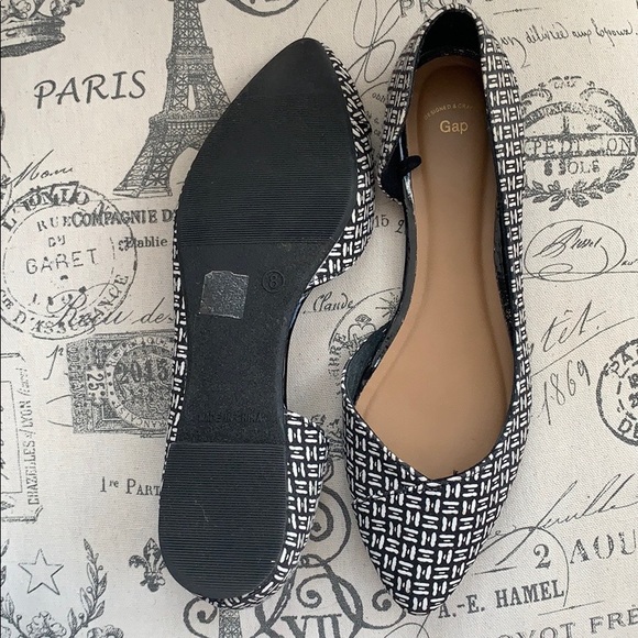 Gap flats black/white sz 8 - Picture 6 of 7